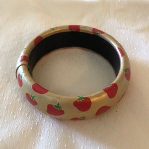 Vintage Bangle with Strawberries